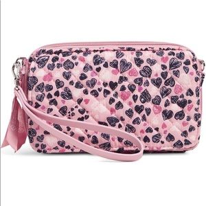 Vera Bradley Cotton All in One Crossbody Purse w/ RFID Protection Love You Lots